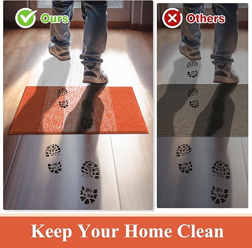 Miniatura 181 de Vaukki Tapete para puerta de entrada, antideslizante, absorbente, atrapador de lodo, tapete para el interior, tapete lavable para puerta de entrada