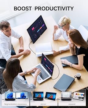 15.6 Inch Portable Monitor 4K UHD 3840x2160P,/w Sleeve,Metal Shell & Kickstand & Dual Speaker,Gaming Monitor,Travel Monitor,Plug&Play for Laptop,PC,Phone,Xbox,PS4/5,Switch,Pi, Black, PMT-15T-4K