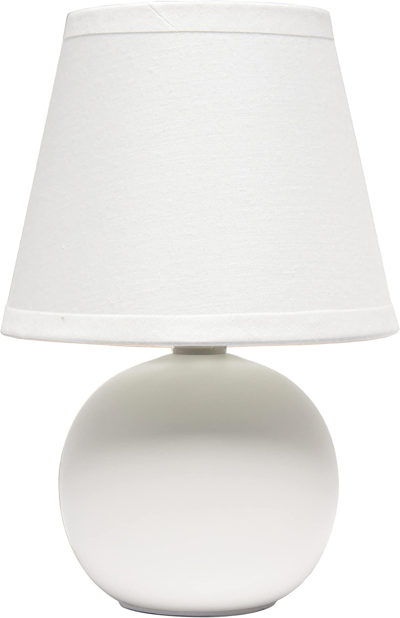 Simple Designs Home Simple Designs LT2008-OFF Mini Ceramic Globe Table Lamp, Off White