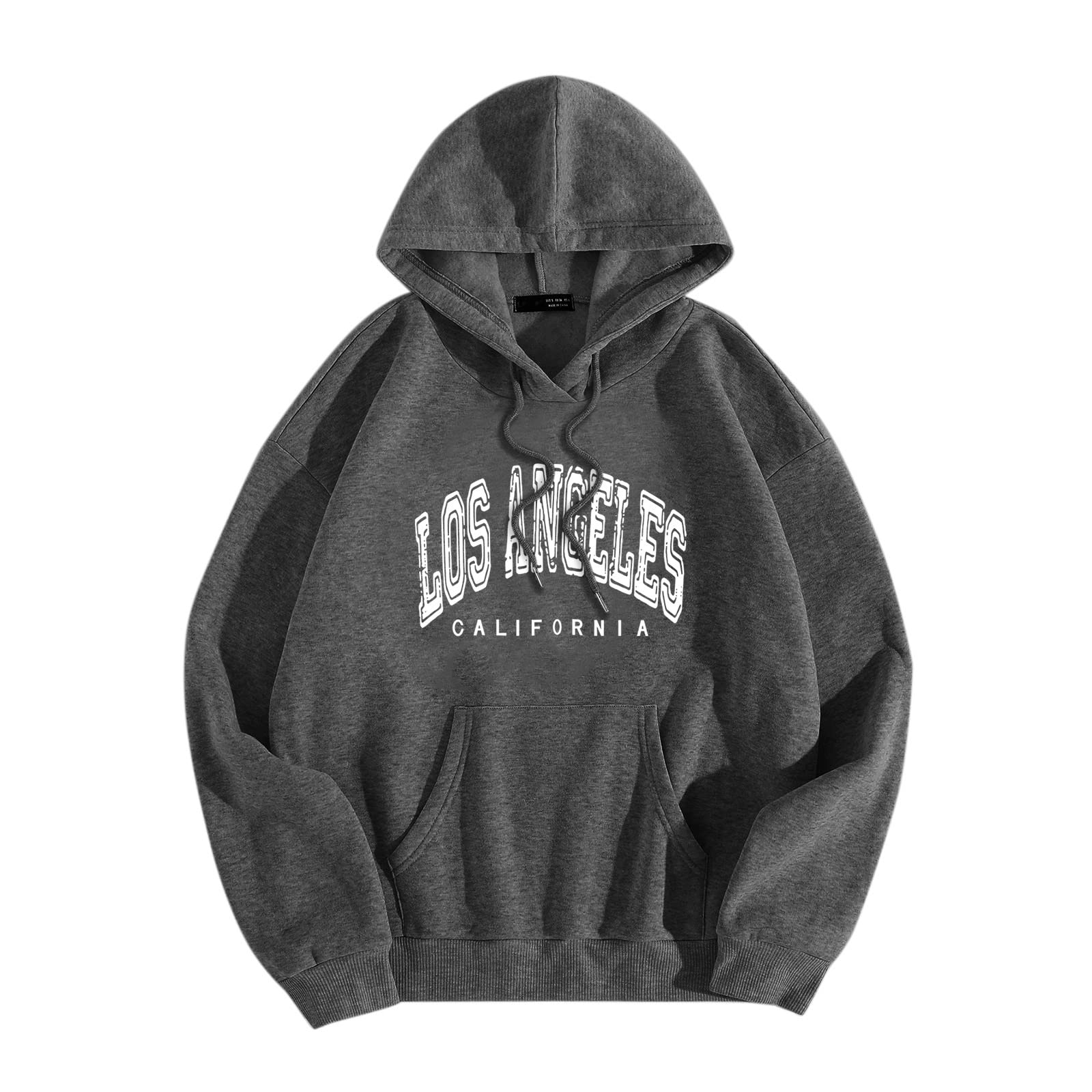 Sweat-shirt à capuche imprimé lettre idéal pour vos sorties décontractées - 4