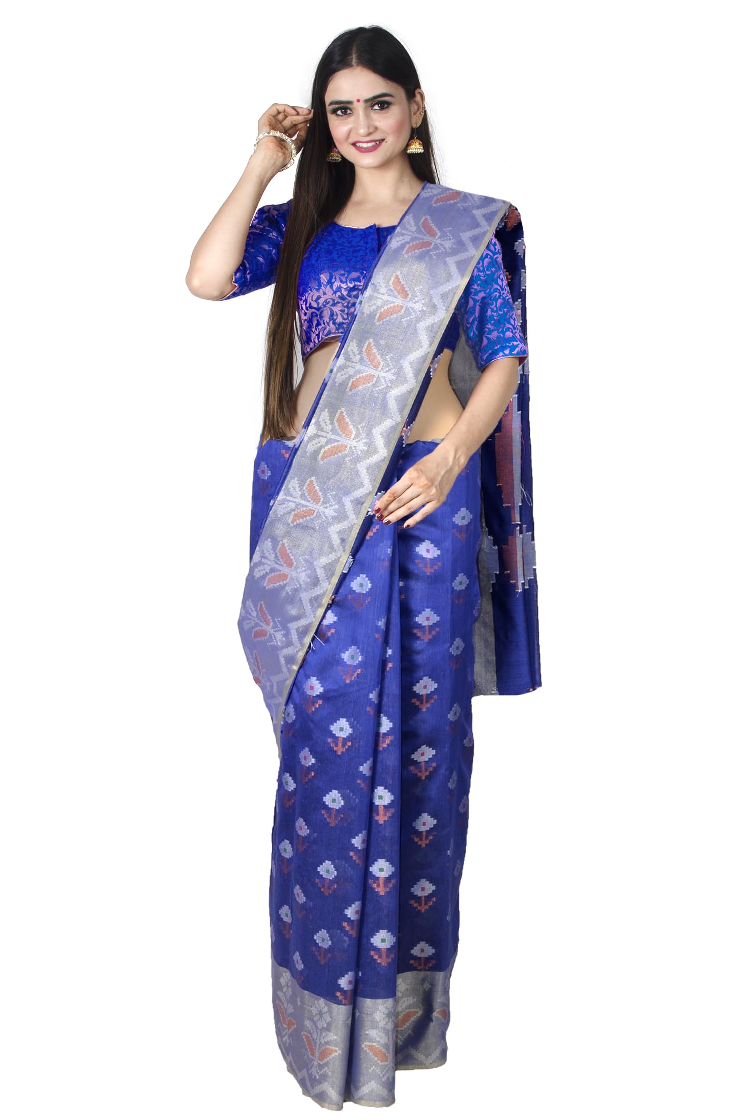 Chandrakala Banarasi Saree for Women with Unstitched Blouse Piece Indian Wear (1436-P)