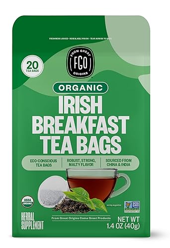 Vista 49 de FGO Té de menta orgánico, 100 unidades, bolsitas de té ecológicas, sin cafeína, el embalaje puede variar (paquete de 1)