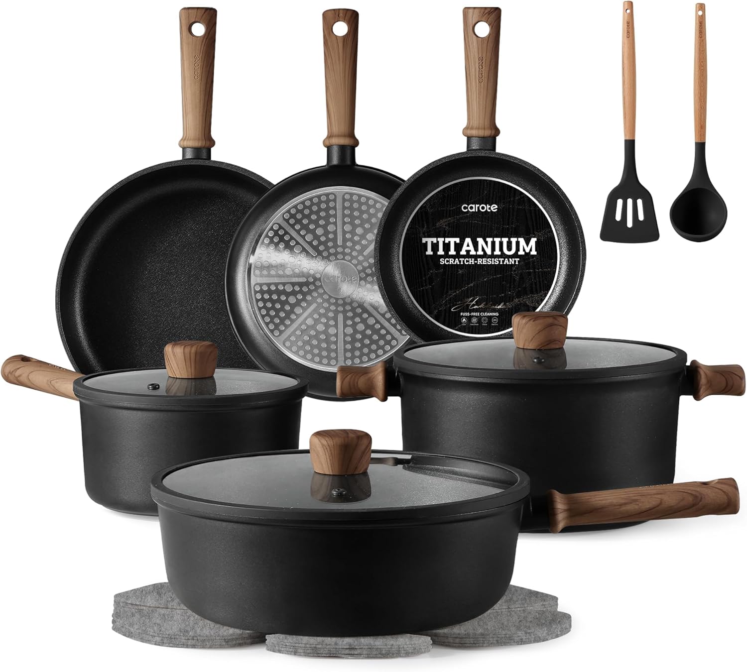 CAROTE Nonstick Cookware Kitchen Set