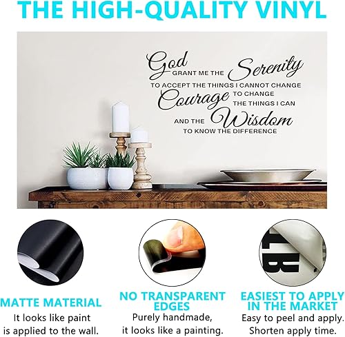 Miniatura 2 de Decoración de pared de oración, calcomanías de pared inspiradoras, (fácil de aplicar), calcomanías de vinilo para decoración artística, citas, sala