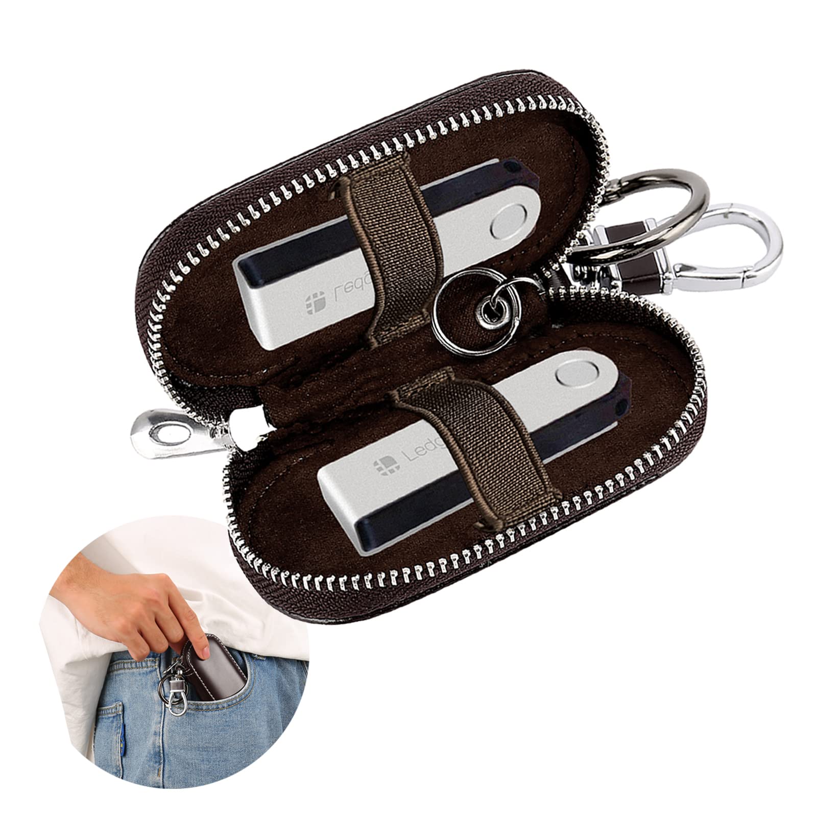 Case for Ledger Nano X S Plus Compatible with YubiKey 5C Nano NFC  Cryptocurrency Hardware Wallet-Carrying Organizer for Crypto Wallet & USB  Cables,BTC Bitcoin, Ethereum, Ripple, Altcoins(Case Only) : Buy Online at