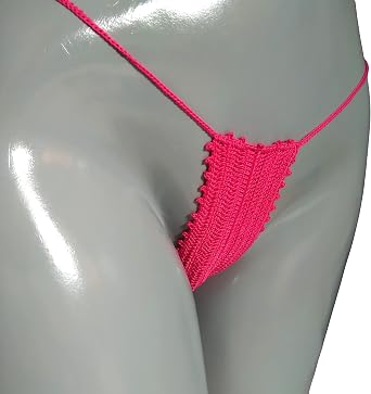 Extreme micro bikini bottom Hot pink color Crochet micro thong bikini bottoms G-string thong