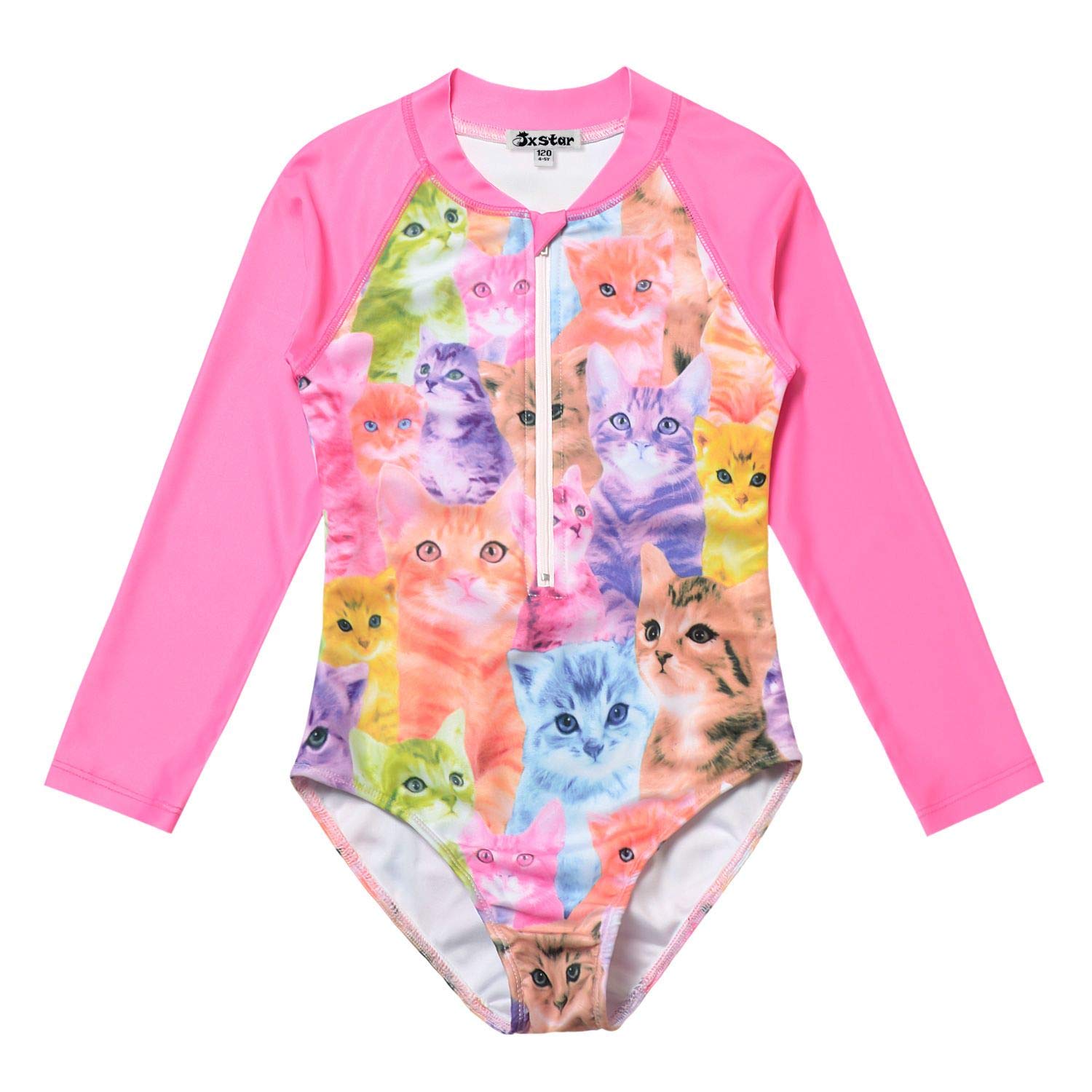 Jxstar Girls Rash Guard One Piece Mermaid/Unicorn Swimsuit Swimwear UPF 50+ UV