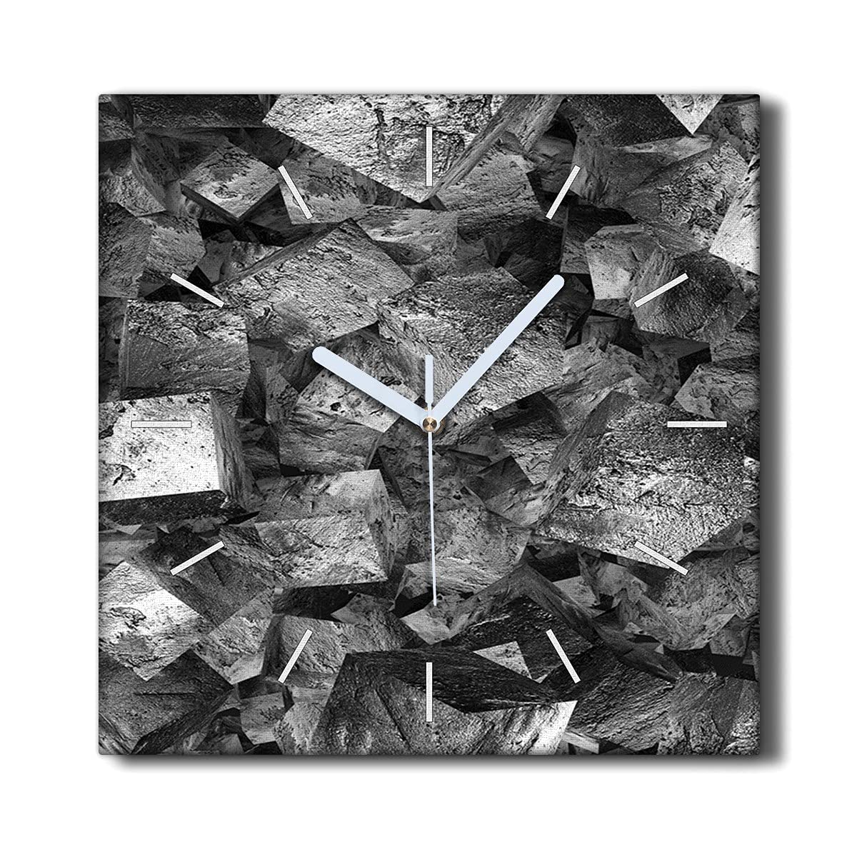 Horloge sur Toile haut de gamme Coloray 30x30 cm décoration salon sans tic-tac