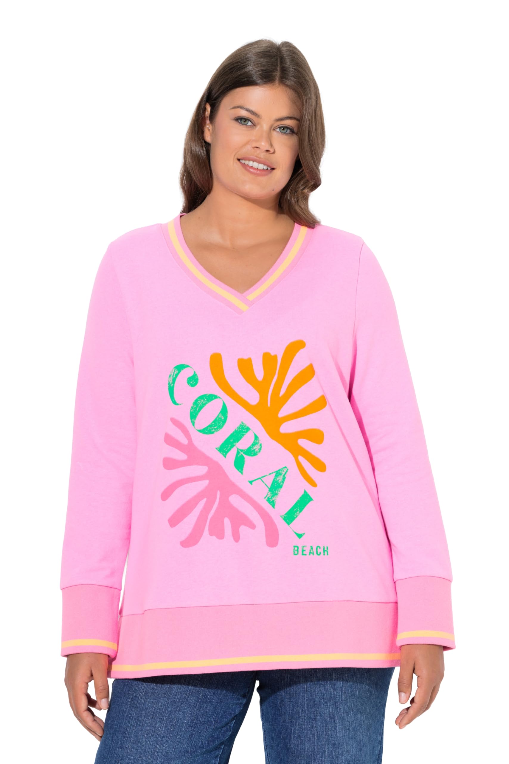 Laurasøn Sweatshirt, V-Ausschnitt, Langarm, Oeko-TEX 846605