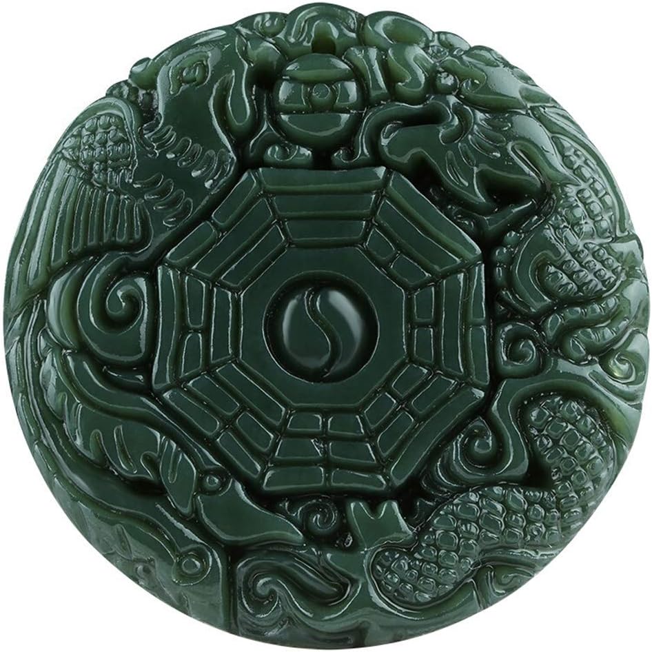 c1lint7785631Pure Natural Hand Carved Qing Jade Dragon Necklace Pendant