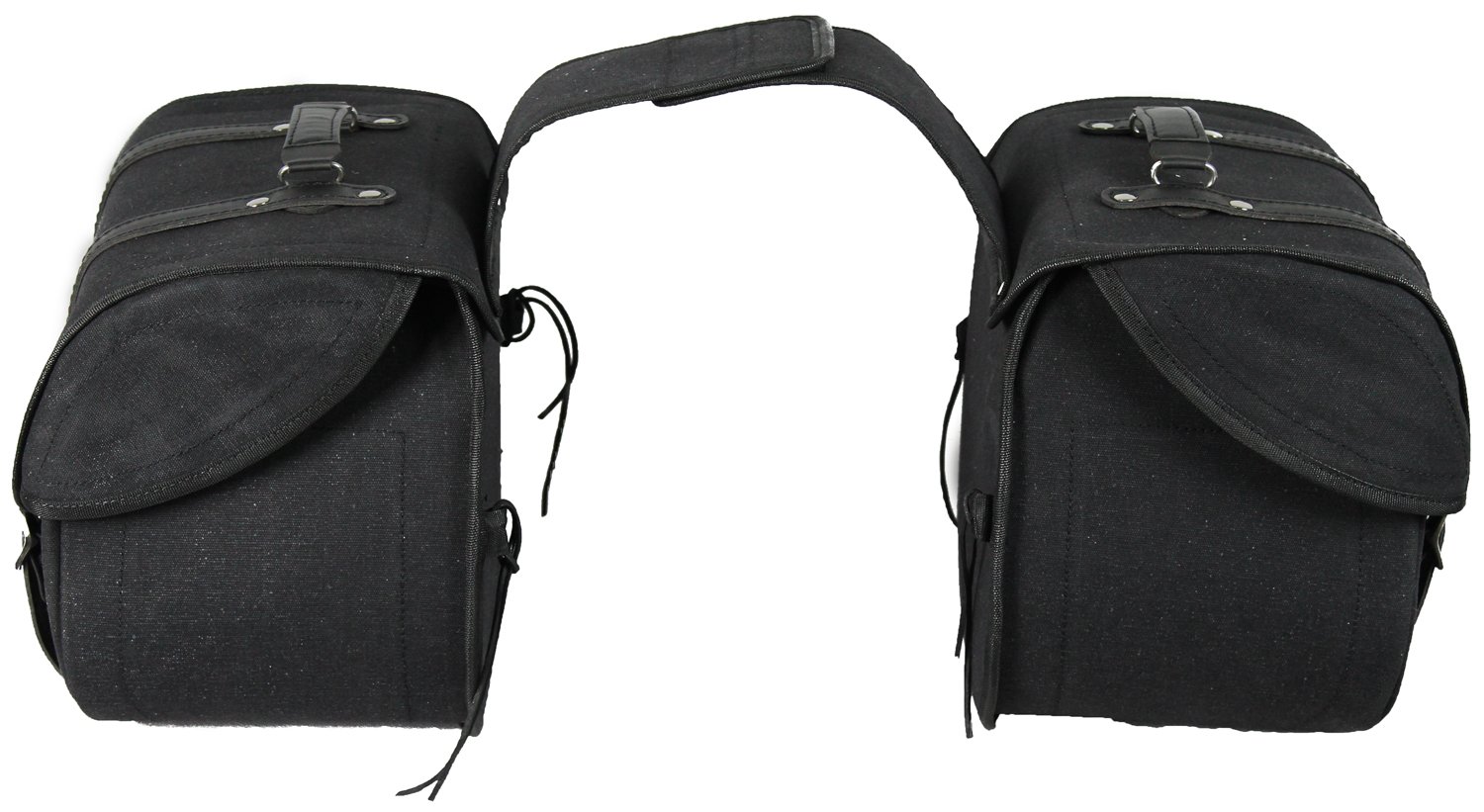 LOVO - Alforjas Laterales para Moto de Lona (Canvas) - Alforjas Moto Custom de Alta Resistencia Impermeables - Maletas Laterales Motociclismo - Accesorios para Motoristas Premium - 2 x 25 litros
