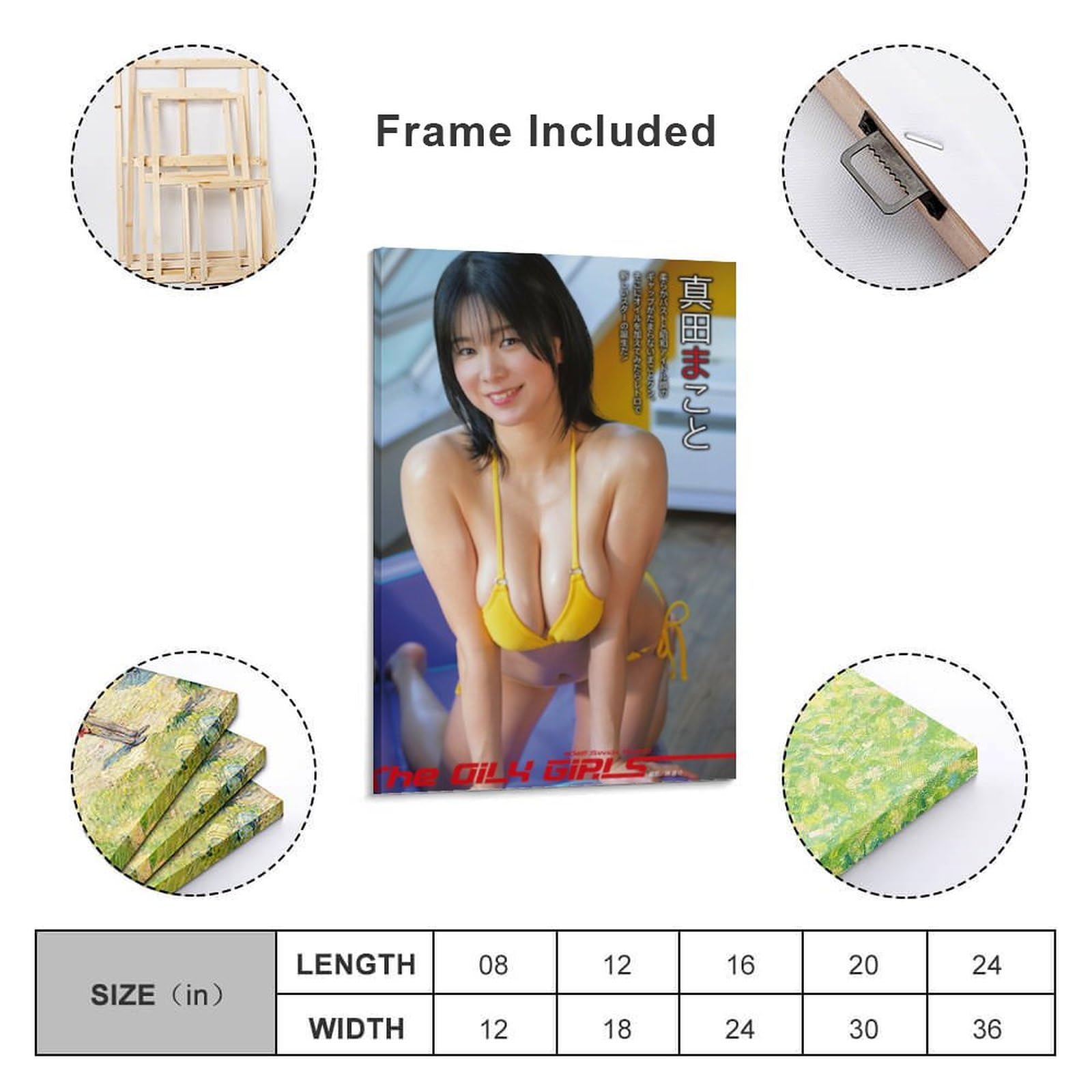 Amazon.co.jp: 真田まこと写真フォトポスター12 キャンバスアート