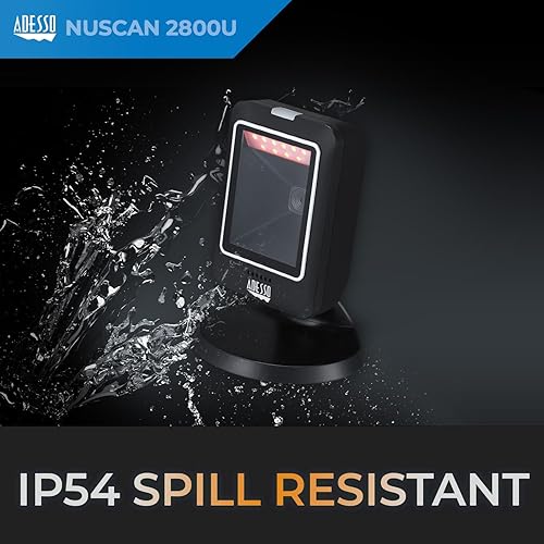 Miniatura 6 de Adesso NuScan 2800U Omnidireccional 2D Escáner de código de barras de escritorio USB