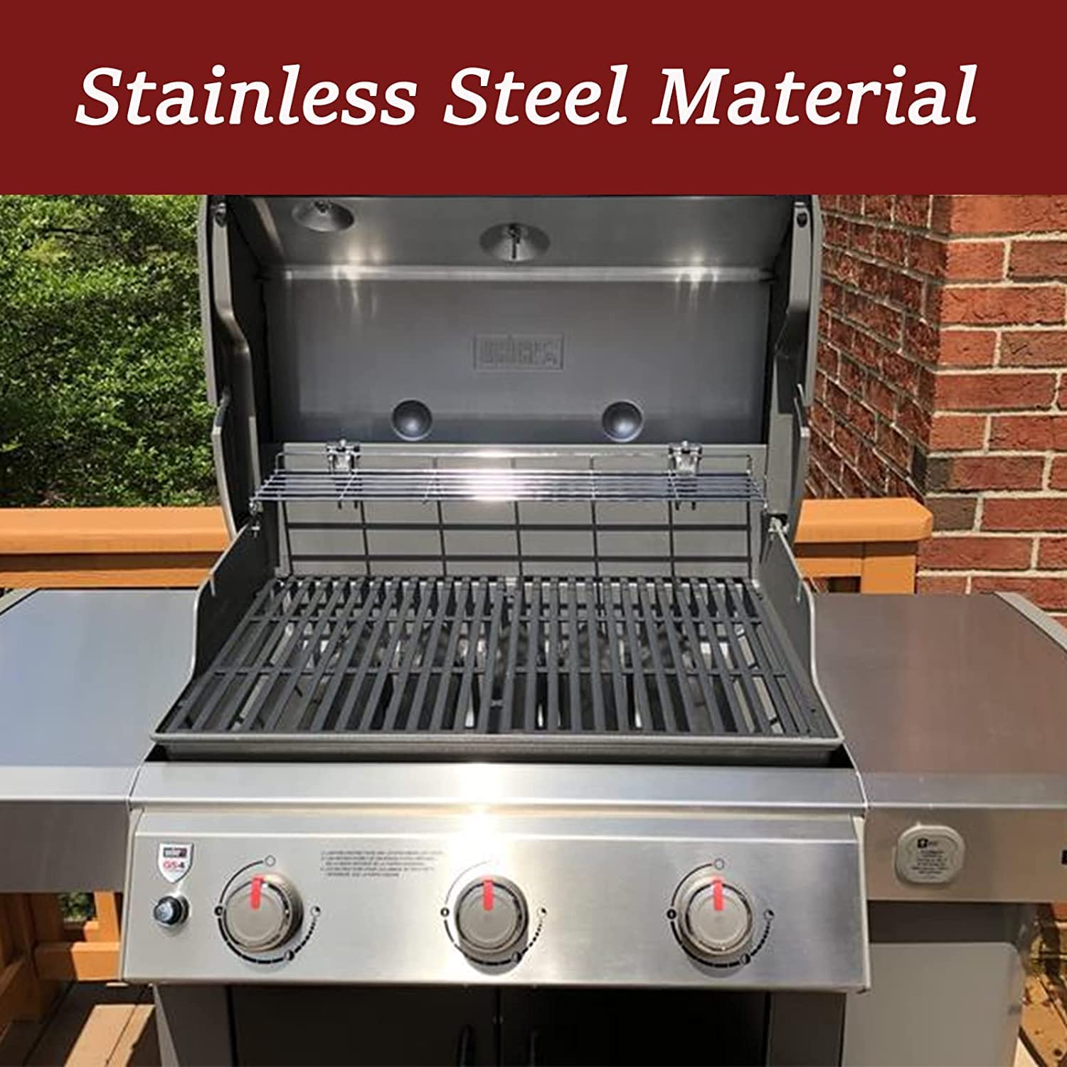 Edelstahl Grillrost für Weber Genesis II E-310, E-315, E-330, E-335, S-310, S-335 (ab 2017), 65,4cm