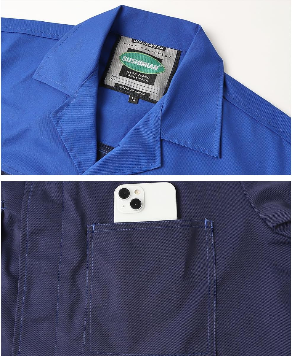 Mens Laboratory Coat DIY Workshop Long Jacket Warehouse Workwear Overcoat Adult Lab Coat - Image 5