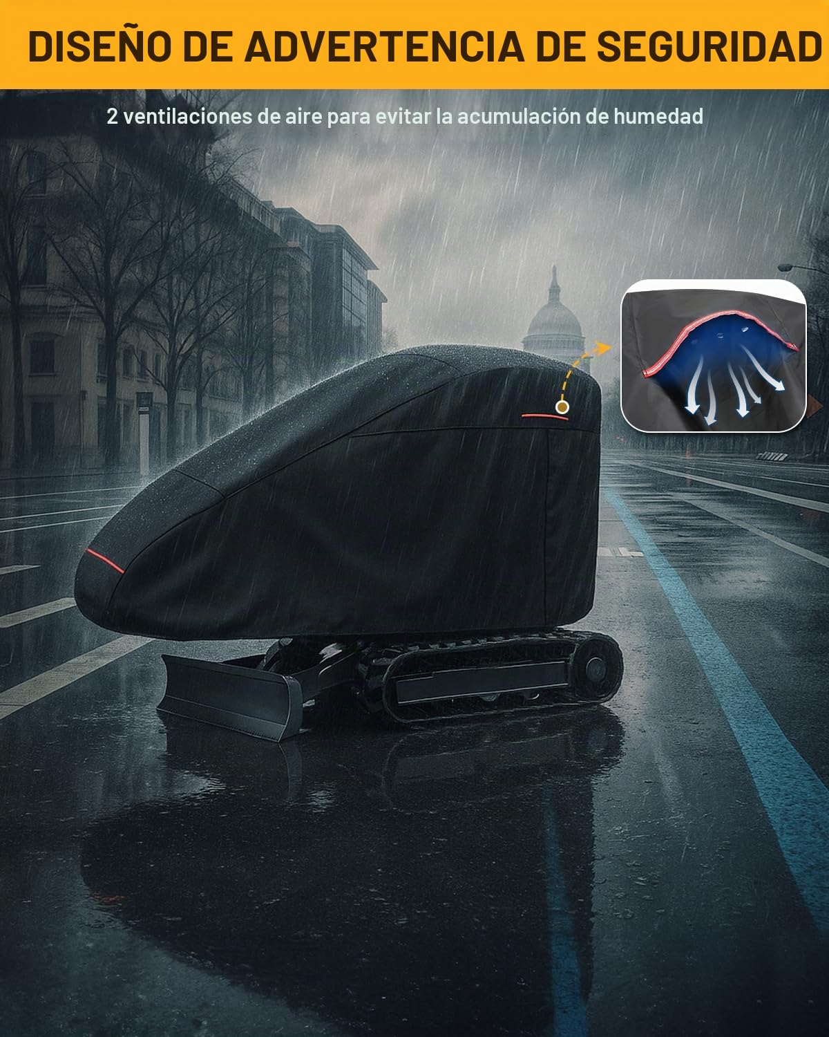 Cubierta Mini Excavadora Funda para Excavadora Cubierta Protectora para Miniexcavadora Protección UV contra La Lluvia con Tira Reflectante Hebilla a Prueba de Viento y Cremallera 300x160x74cm