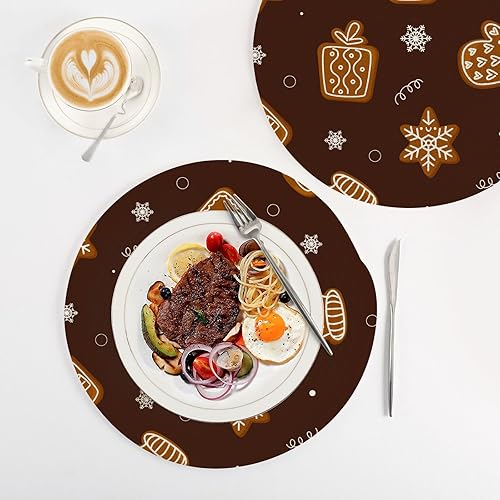 Miniatura 4 de 3 Pcs Trivet Mats for Hot Pots and Pans 15in Cotton Thread Weave Absorb Water Hot Pads for Hot Pot Kitchen Aid Holiday Tasty Gingerbread Cookies