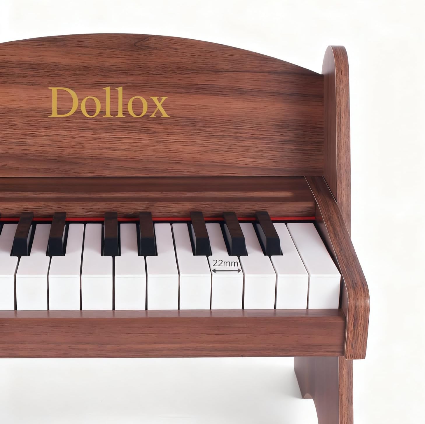 Dollox Kids Piano Digital Keyboard, 25-Key Wooden Electric Keyboard Toys for Toddlers, Baby Musical Instrument for Beginners, Mini Music Birthday Gift for 3-7 Year Old Boys and Girls