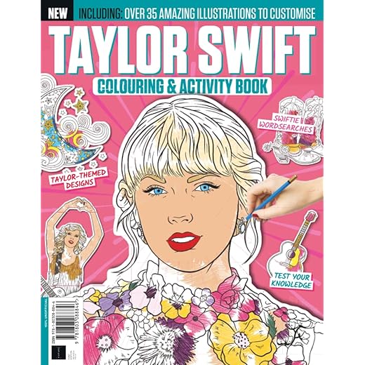 Taylor swift colouring & activity book - the original swifties must have by popular demand! : over 35 amazing illustrations, puzzle, fun facts & quizzes to customise