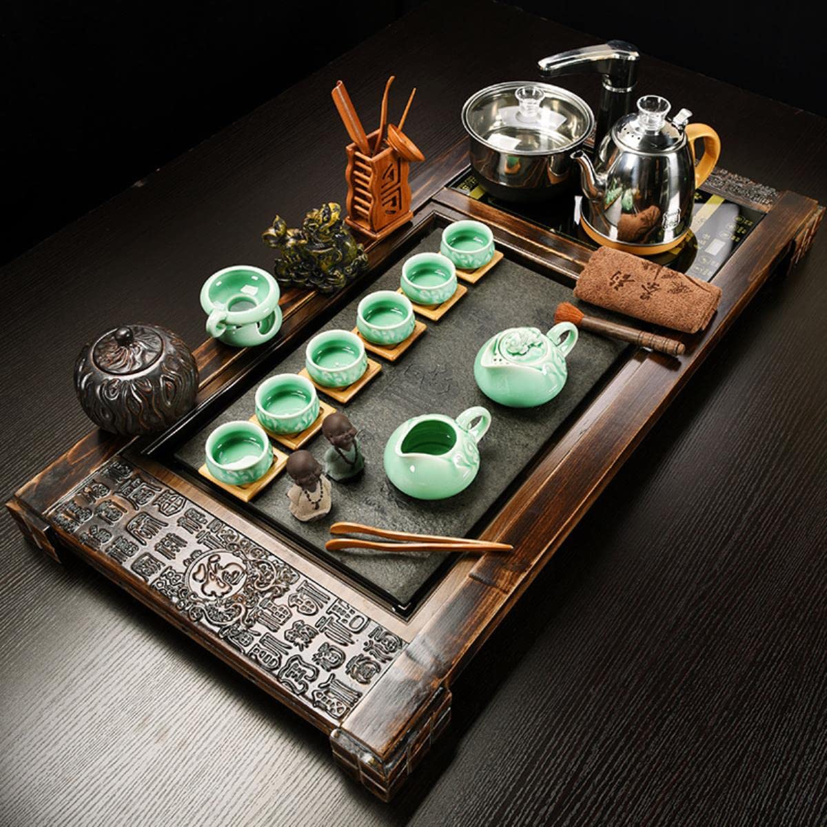 COAOC Teiera in Porcellana di Grande capacità in Ceramica da 900 ml con Filtro per l'acqua Bollitore per Kung Fu Stoviglie per Bicchieri Bollitore per tè Verde