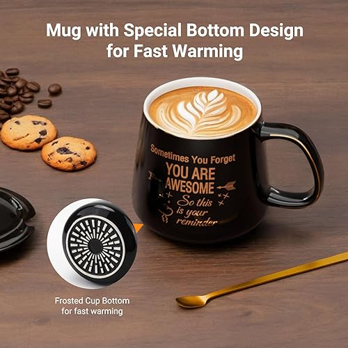 Miniatura 7 de Juego de tazas de café con 4 ajustes de temperatura, apagado automático de 8 horas