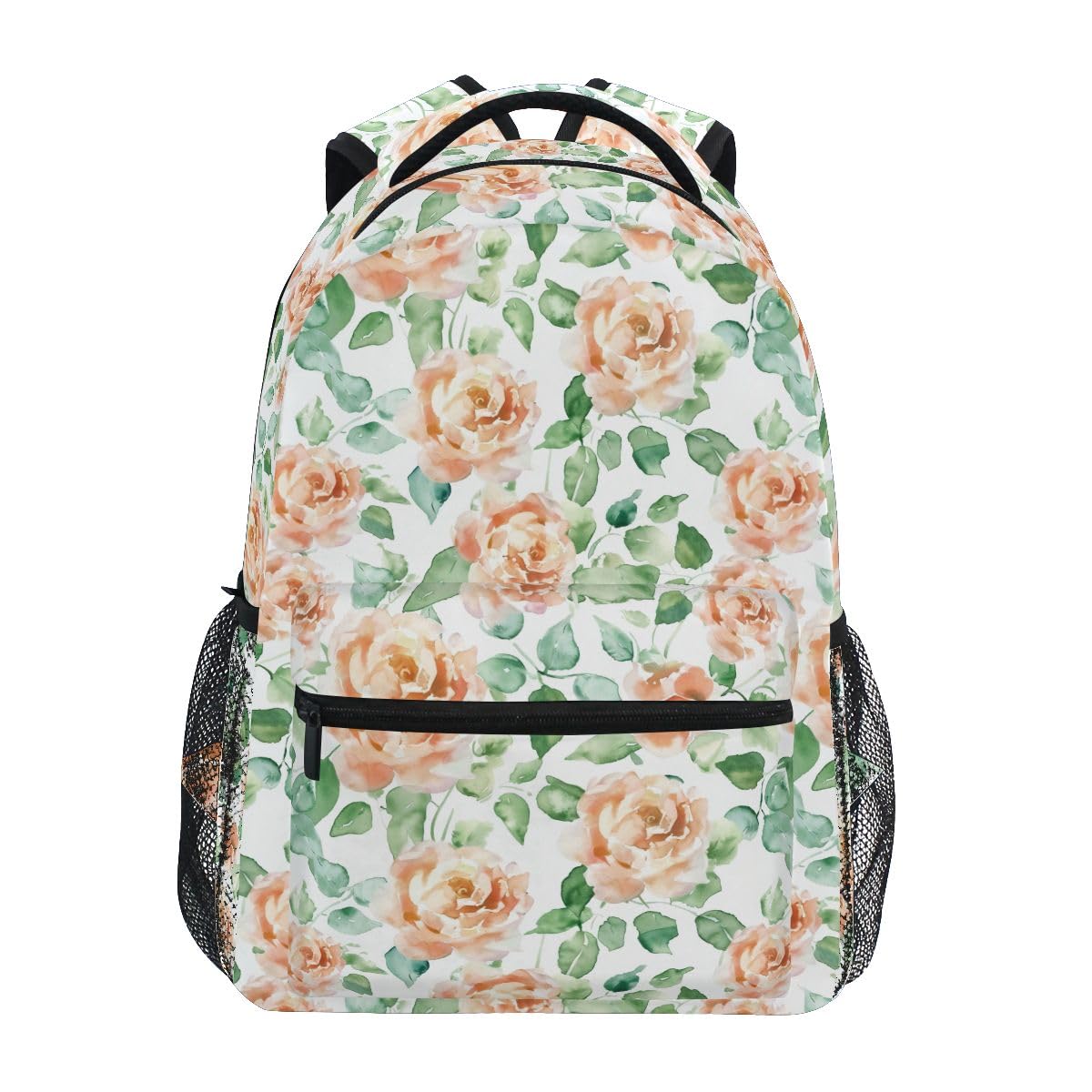 Sac à dos aquarelle roses grande capacité taille S pour étudiante - 8