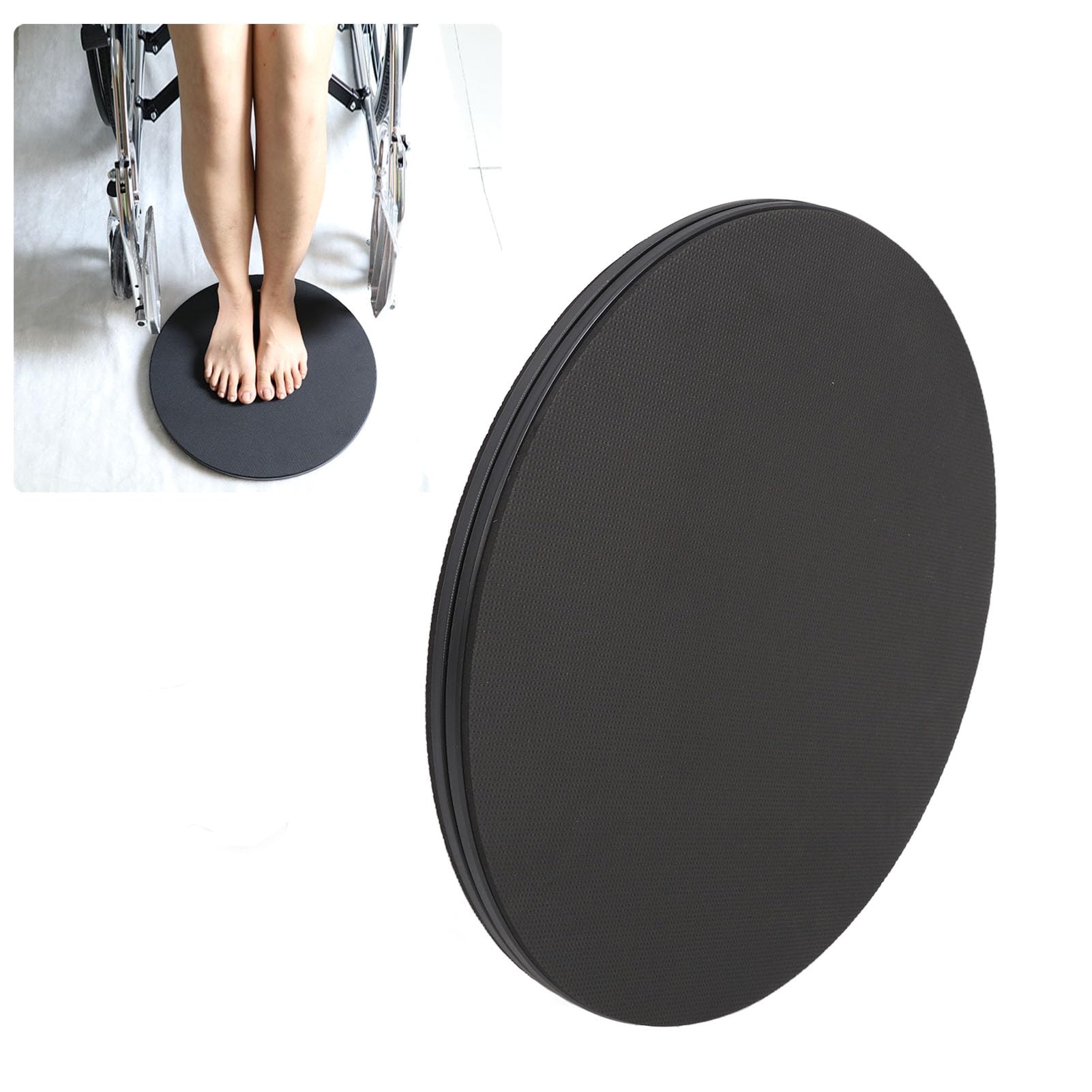 Tabla de transferencia para paciente, disco de rotación de 360 grados, cambio de dirección, tabla de transferencia de movilidad, dispositivo de ayuda de elevación de 40 cm de diámetro para personas