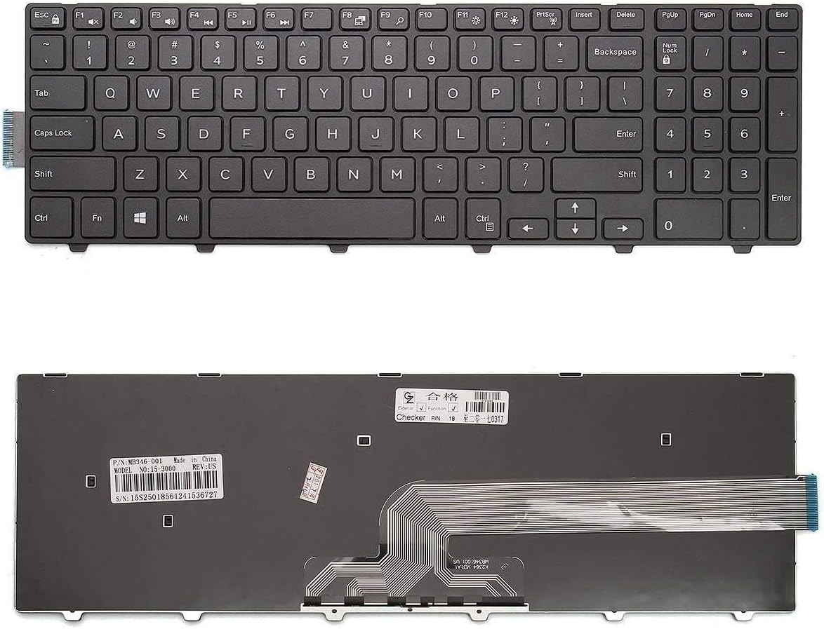 Laptop Keyboard Compatible for Dell INSPIRON 15 3000 3542 3541 3543 3536 3551 3552 3550