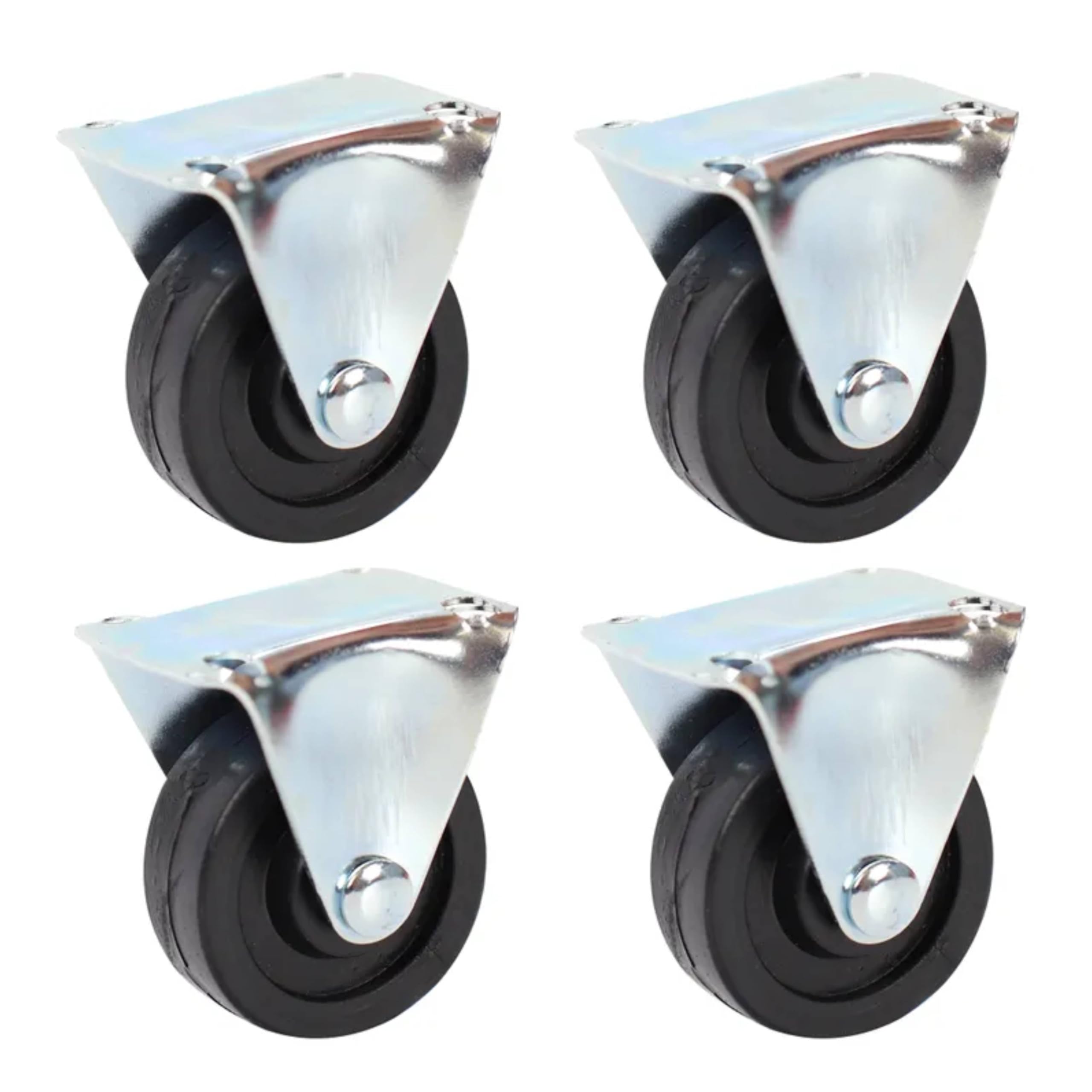 Dekton 4pc 40mm Caster Wheel Set-set Of 4 Small Appliances, Equipment And Furniture Casters| Top Plate Fitting| Ideal For Outdoor And Indoor Use| Hard Wearing 40mm Nylon Wheels| Screws Not Included