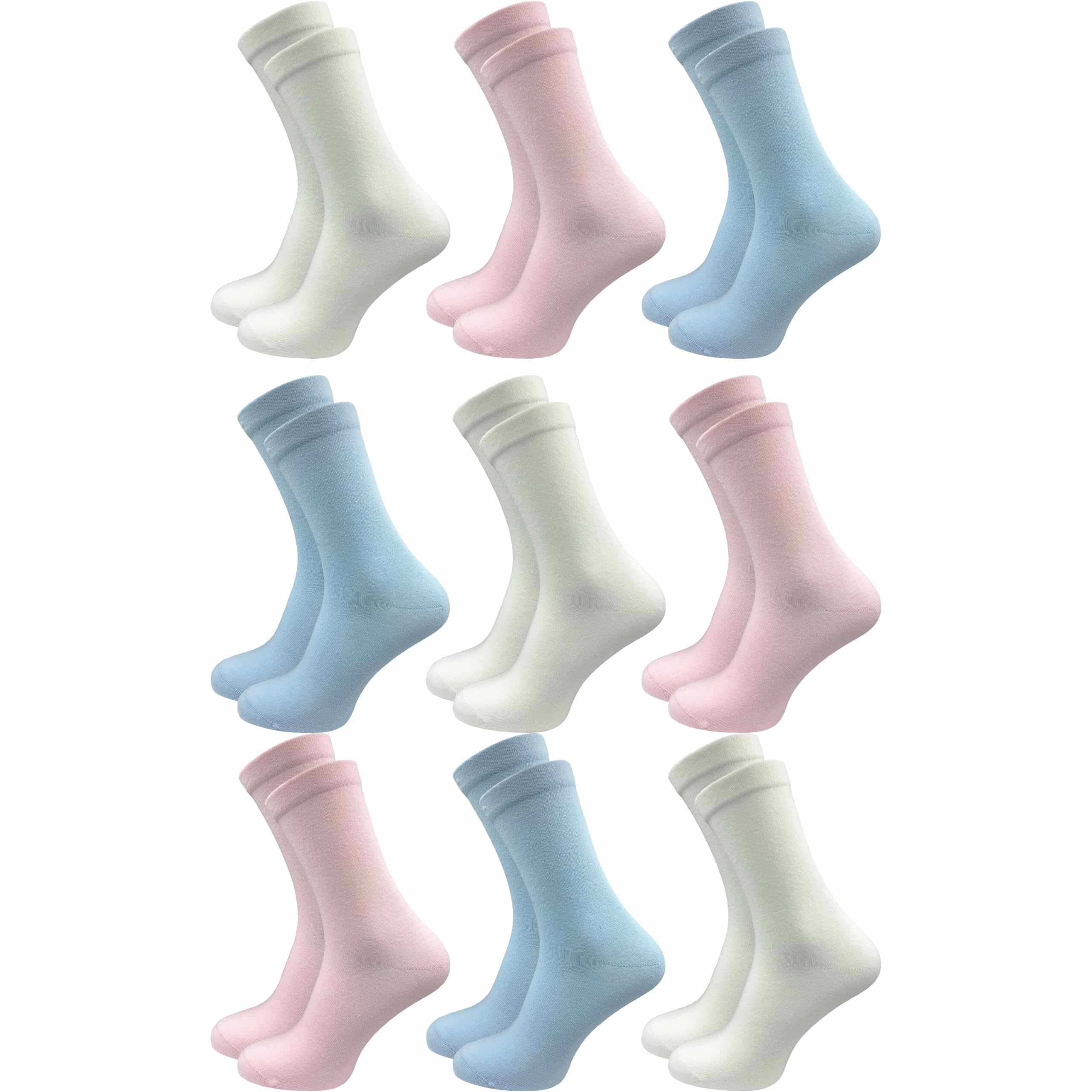 GAWILO Venensocken für Damen (9 Paar) | Ohne Gummibund & ohne drückende Naht | Socken mit Komfortbund | Weich & bequem (farbig 4, 39-42)