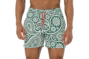 Print Men Mesh Shorts 5 Inseam Casual Summer Shorts for Men