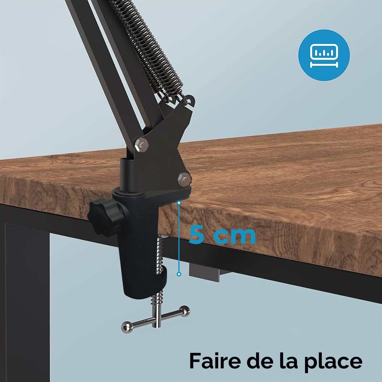 Milpoel Lampe de Table Métallique, Tête Orientable, Design Moderne, avec Douille E27, Interrupteur sur Cordon 1,7m, pour Bureau, Lecture, Chevet (Noir)