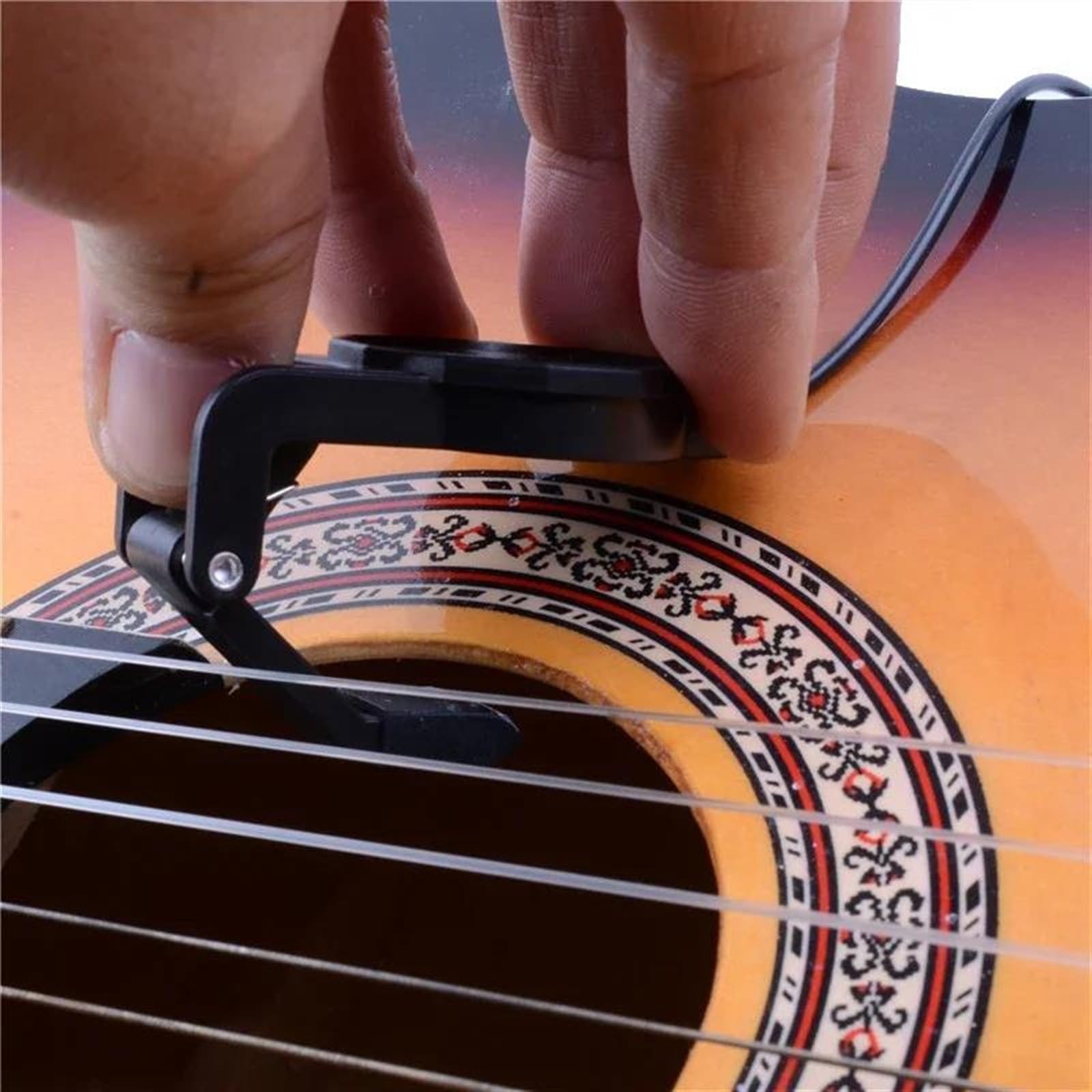 10 Pezzi Clip-on Chitarra Acustica Classica Violino Pickup Buca Con Spina Da 6,35 Mm Pickup Standard Pezzi di ricambio per pickup per chitarra acustica