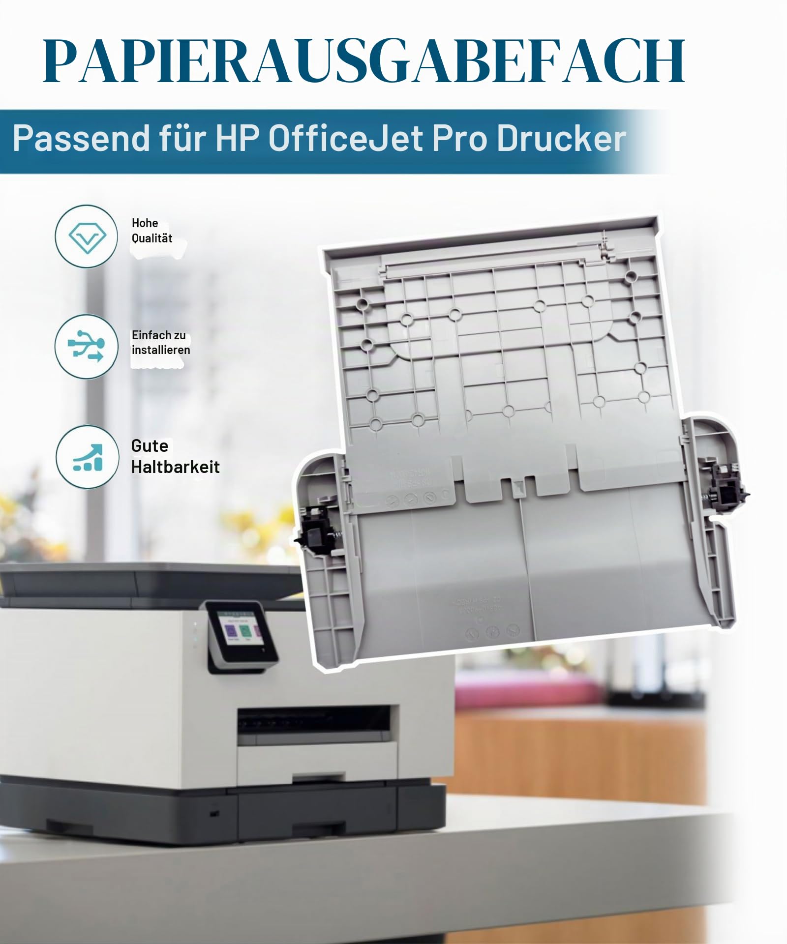 Papierausgabefach Ersatzteil passend für HP OfficeJet Pro 9010 9012 9015 9016 9018 9019 9010E 9013E 9015E 9016E 9018E