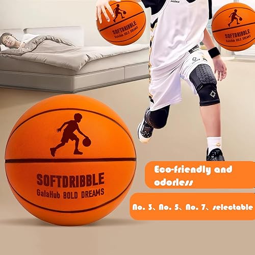 Miniatura 5 de Baloncesto silencioso sin compresión  Baloncesto de espuma suave sin ruido  Pelota sin sonido para entrenamiento en interiores y goteo silencioso
