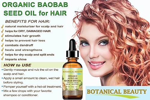 Miniatura 4 de Aceite de semilla de BAOBAB orgánico africano 100% puro natural refinado aceite portador prensado en frío 0.5 fl oz 0.5 fl oz para cara, piel,