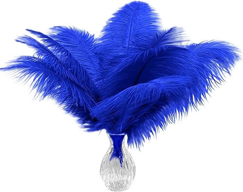 Miniatura 7 de Piokio 40 plumas de avestruz blanco natural de 10-12 pulgadas a granel para centros de mesa de fiesta de boda, Pascua, decoraciones de Gatsby