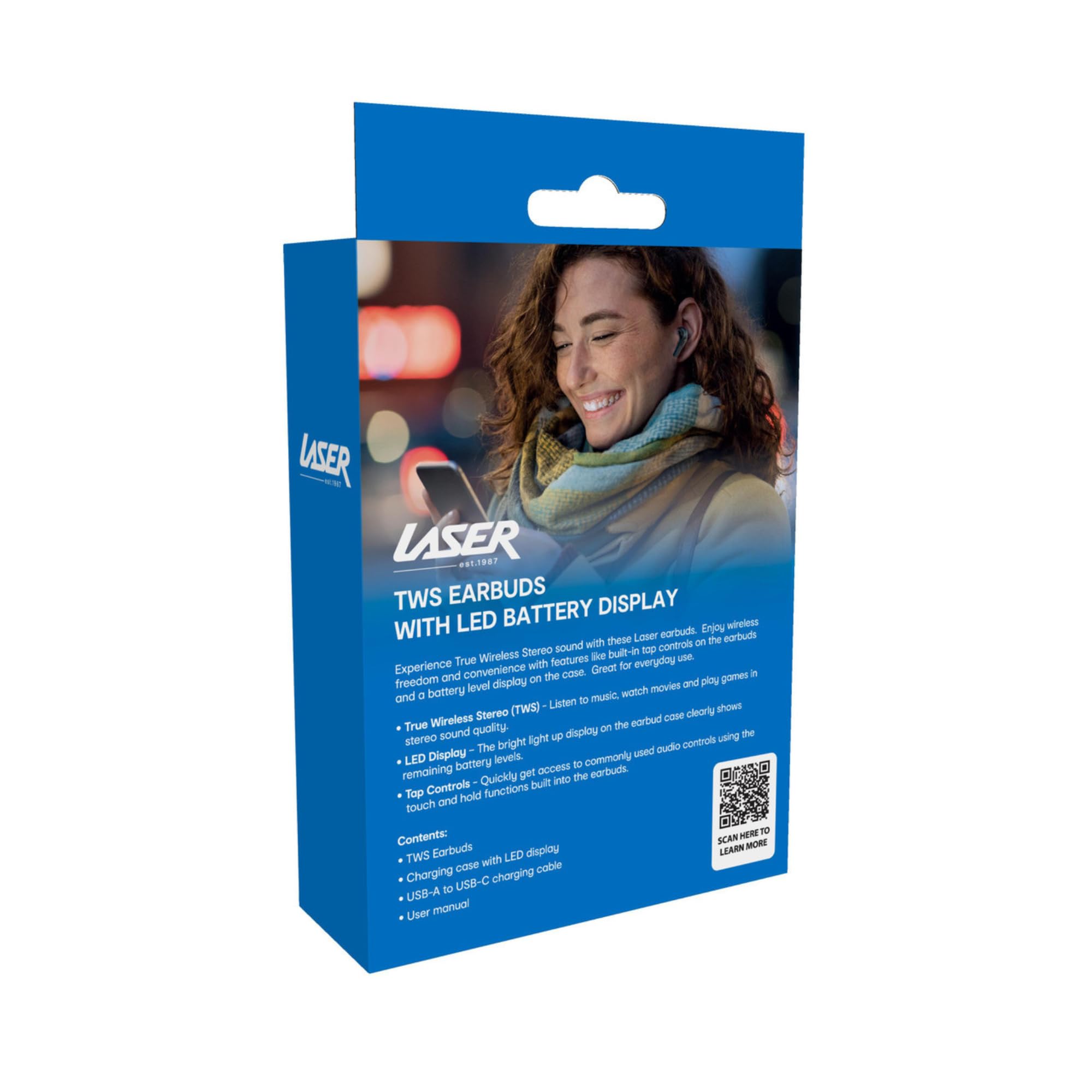 Product box for Laser TWS Earbuds