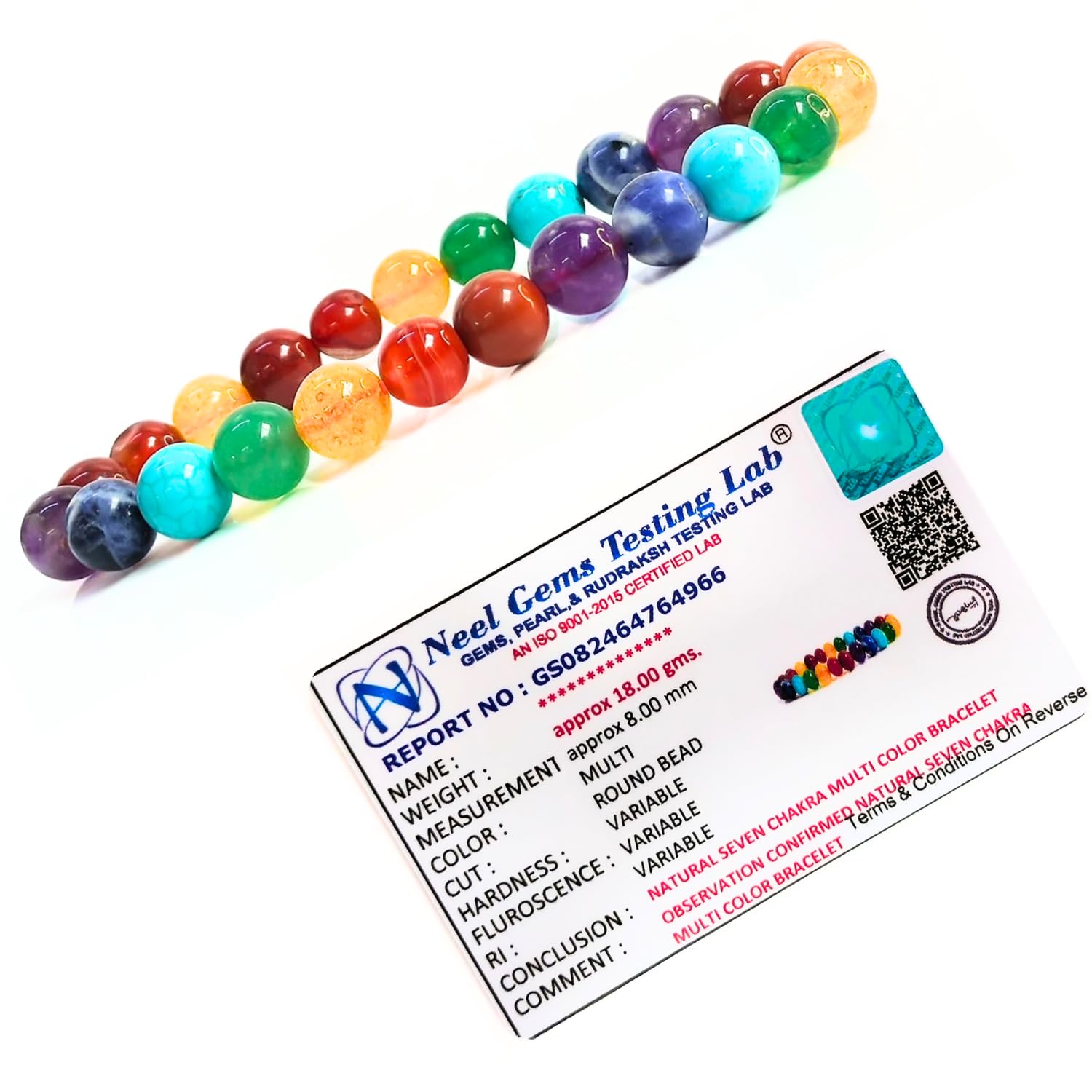DIYSM Lab Certified Natural Healing Crystals 7 Chakra Multicolor Bracelet (B09VXF5N5Q) Amazon Price History, Amazon Price Tracker