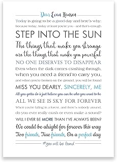 Dear Evan Hansen Musical Quotes Print, Fan Gift Picture Wall Art, Unframed Poster, (A4 (21 x 29.7cm))