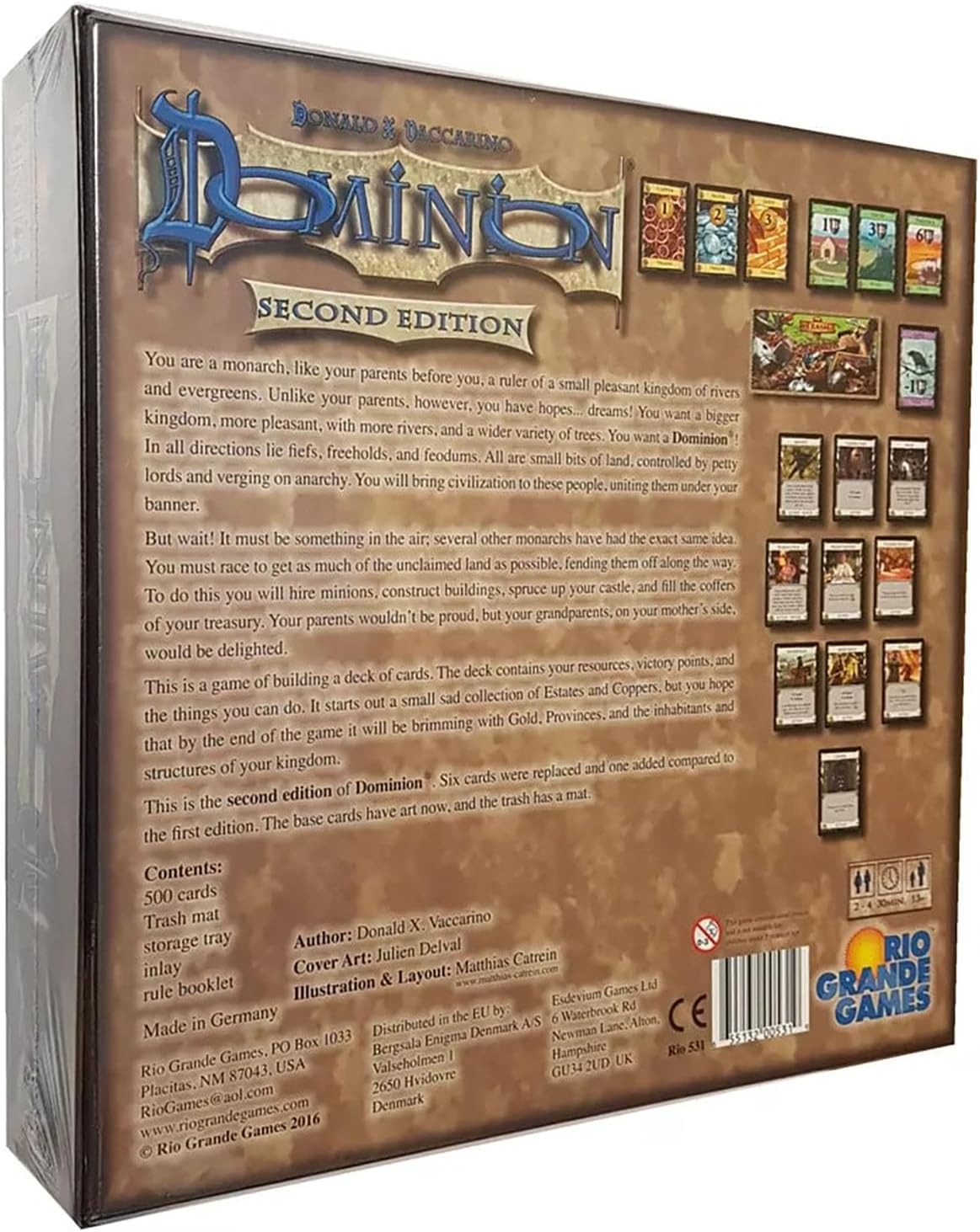 Rio Grande Games Dominion 2nd Edition Deck Building Strategy Card Game for 2-4 Players, Ages 13 Plus