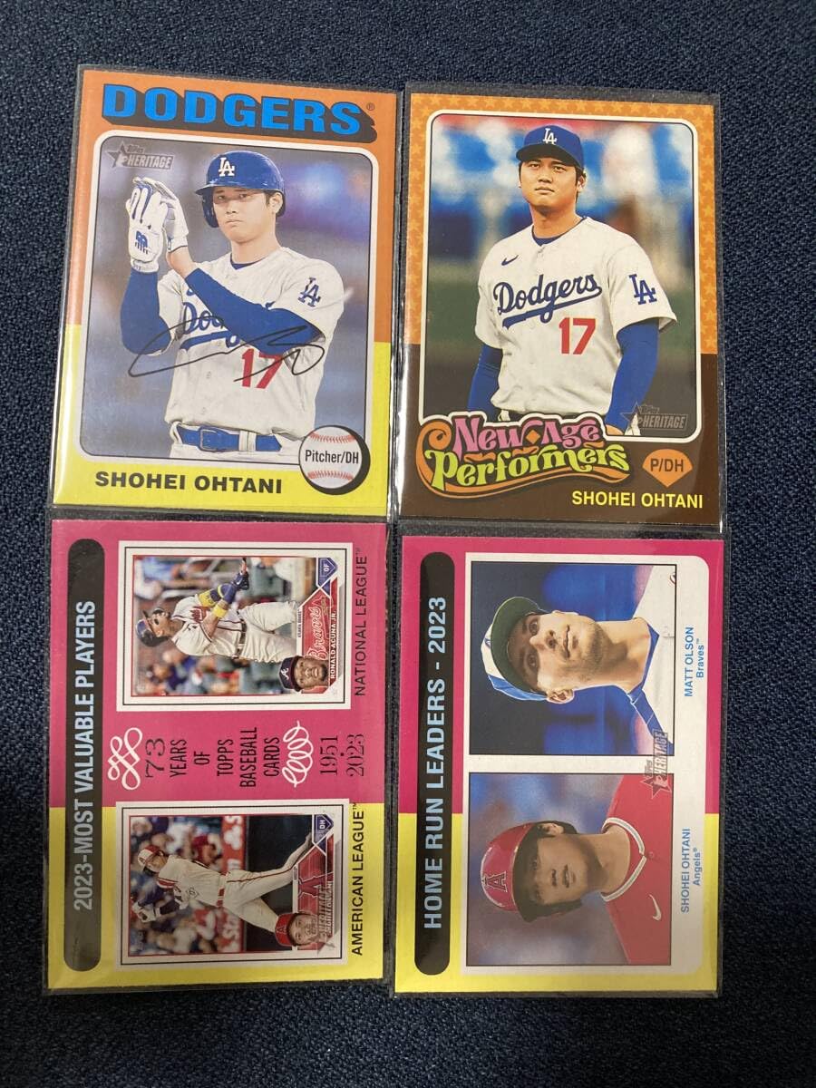 Amazon.co.jp: 大谷翔平 4枚セット 2024 topps heritage Dodgers 