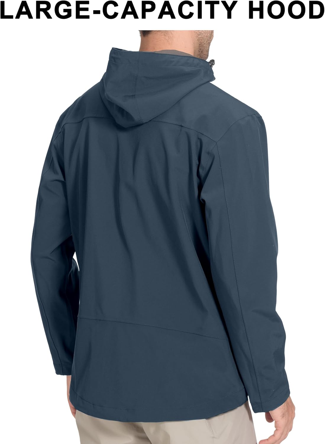 Little Donkey Andy Men's Rain Hiking Jackets Waterproof Windproof Breathable Shell Coats Travel Fishing