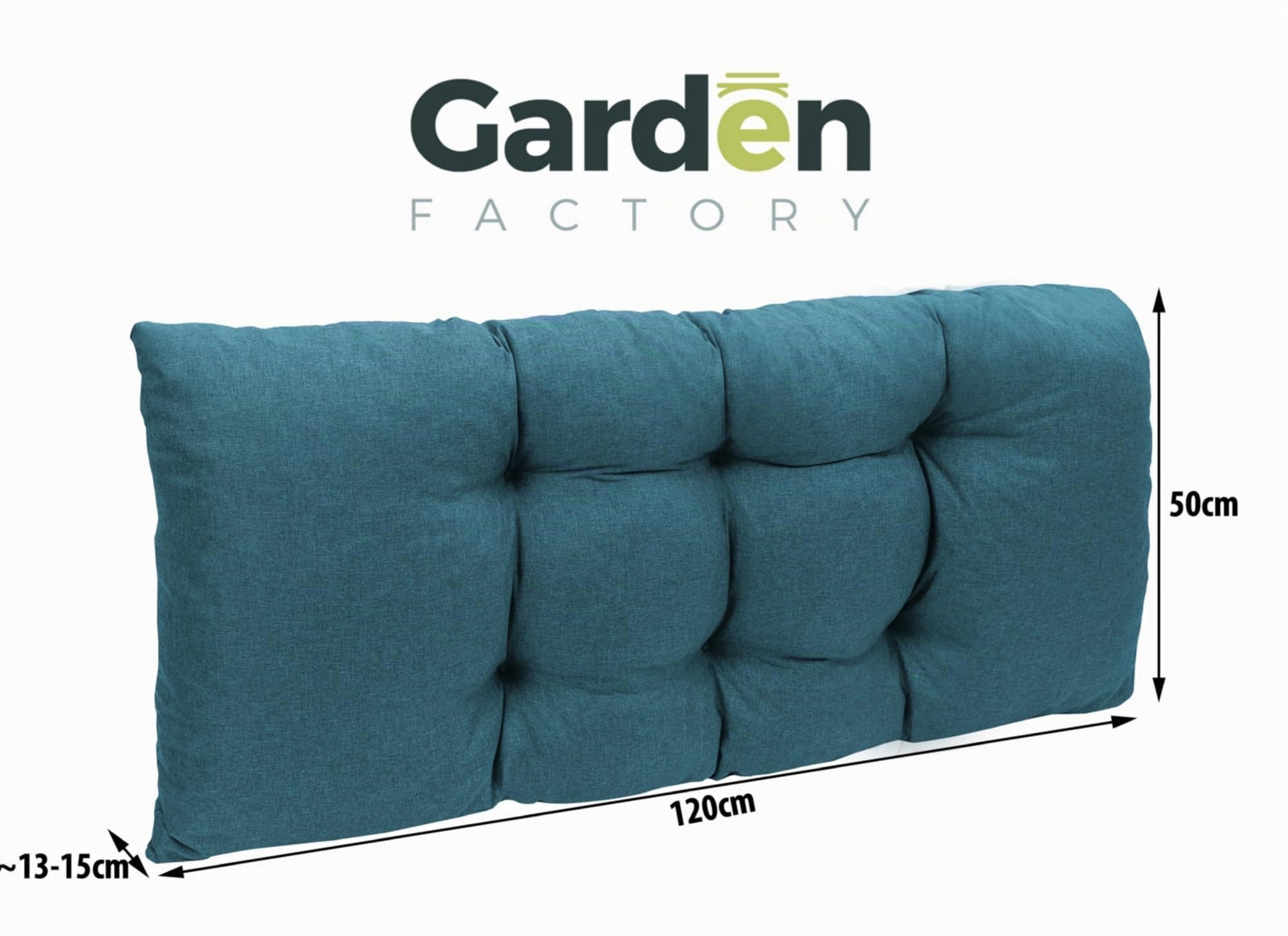 Coussins pour Canape Euro, Coussins Palette, Extérieur Intérieur (Set (Assise 120x50+Dossier 120x50) Turquoise)