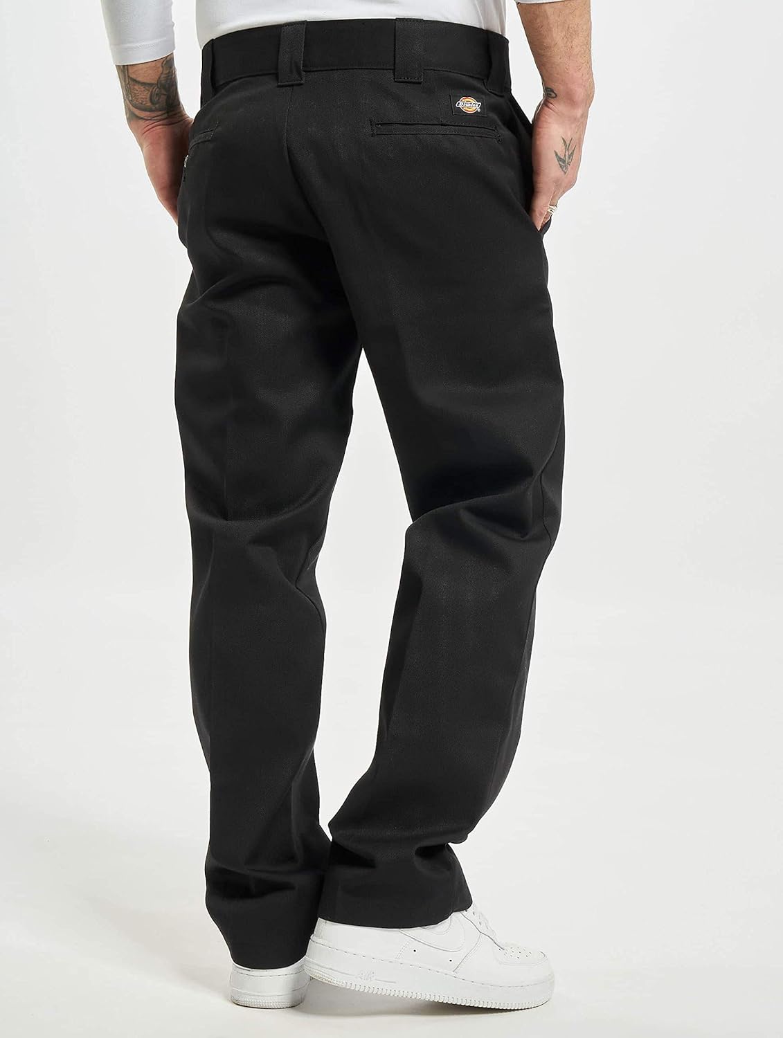 Dickies Mens Slim Straight Fit Work Utility Pants, Black, 36W x 32L US