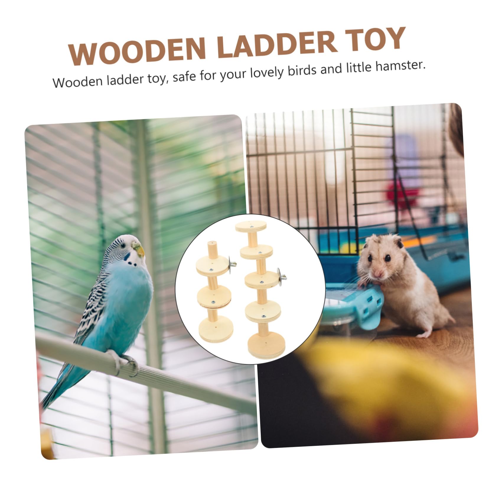 minkissy 3stücke Holzspielzeug Für Hamster Dekorative Leiter Für Kleintiere Sicher Und Geruchsfrei Für Käfige Fördert Spiel Und Neugier Stufiges Design Für Aktiven Spaß