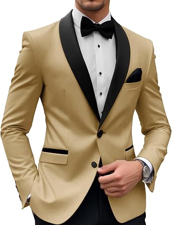 Mens Tuxedo Suits 2 Piece Suit Men Slim Fit Wedding Prom Formal Business Casual Elegant