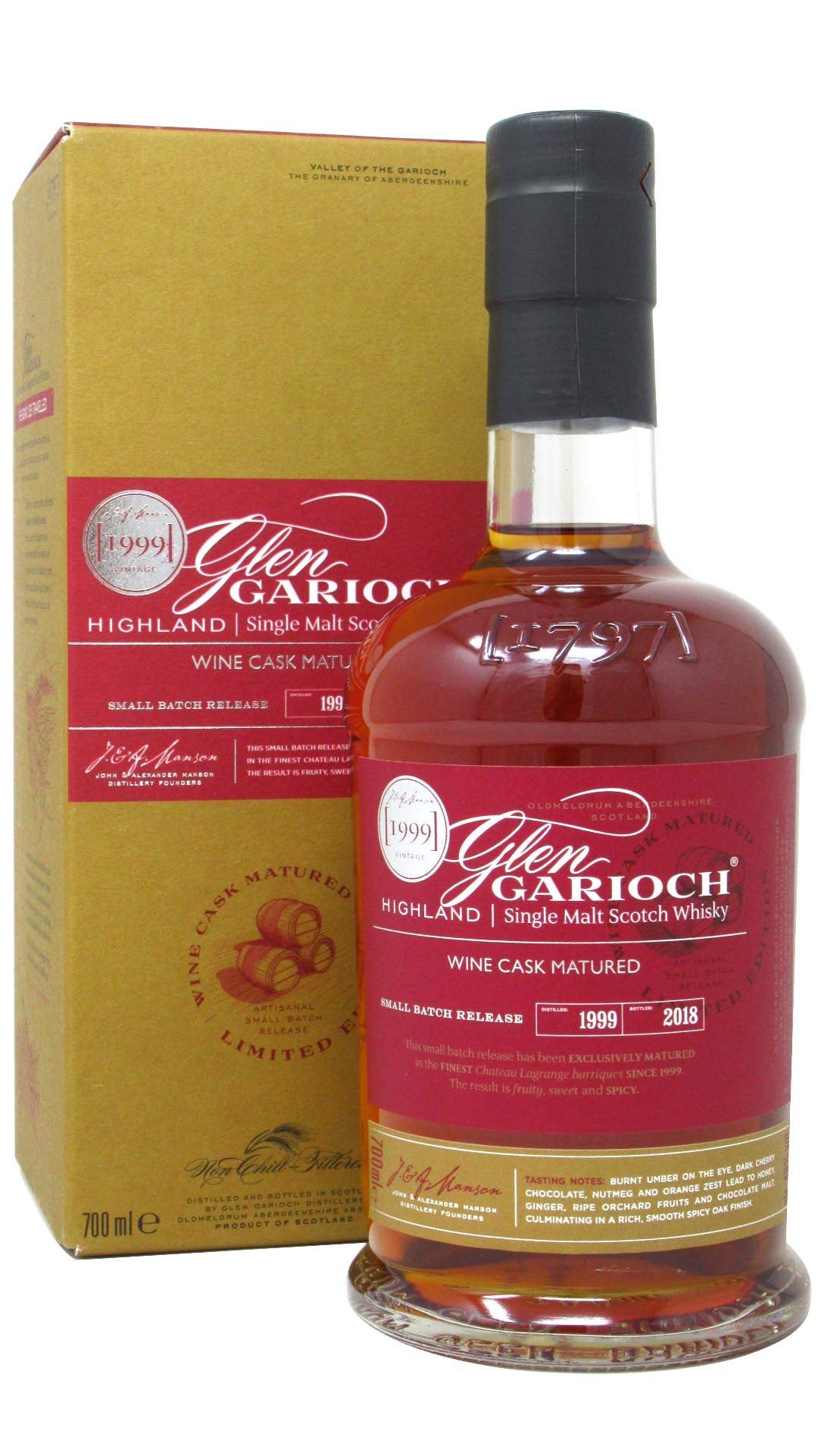 Glen Garioch - Wine Cask Matured - 1999 Whisky 70cl 45.1% ABV