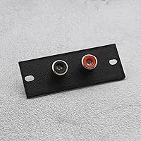Vista 6 de eMagTech 4 unids RCA conector 2 vías RCA terminal panel de pared placa entrada Phono chasis socket AV conector audio hogar accesorios