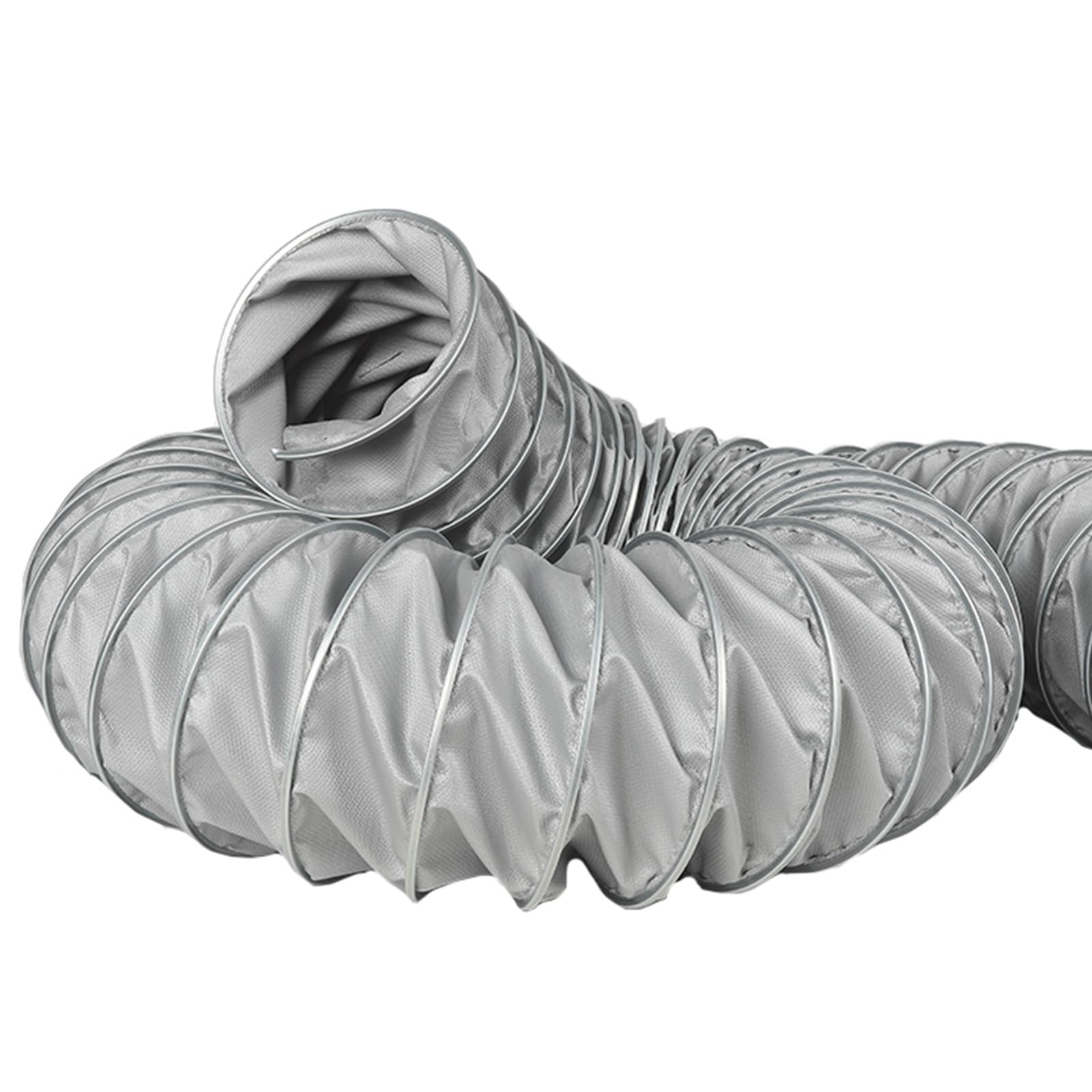 Manguera Escape Flexible, Tubo Flexible Ventilación Aislada Ignífuga, Antideformación, Tubo Evacuacion Aire Portatil para Campana Extractora, Ventilador y Caldera(150mm/6in,2m/6ft)